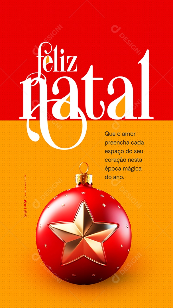 Story Feliz Natal 25 de Dezembro Época Mágica Social Media PSD Editável