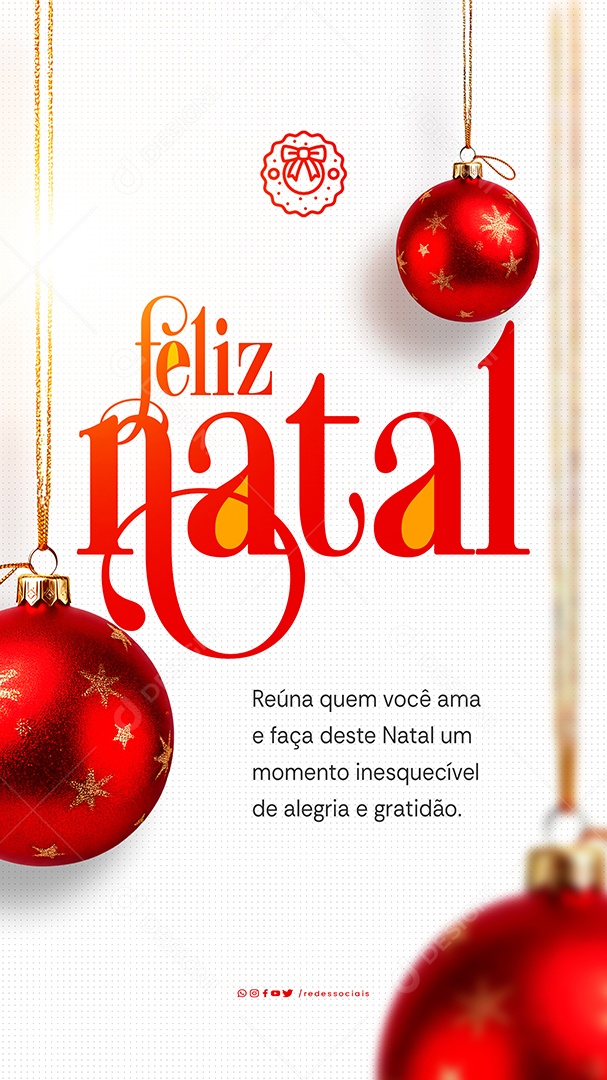 Story Feliz Natal 25 de Dezembro Natal Inesquecível Social Media PSD Editável
