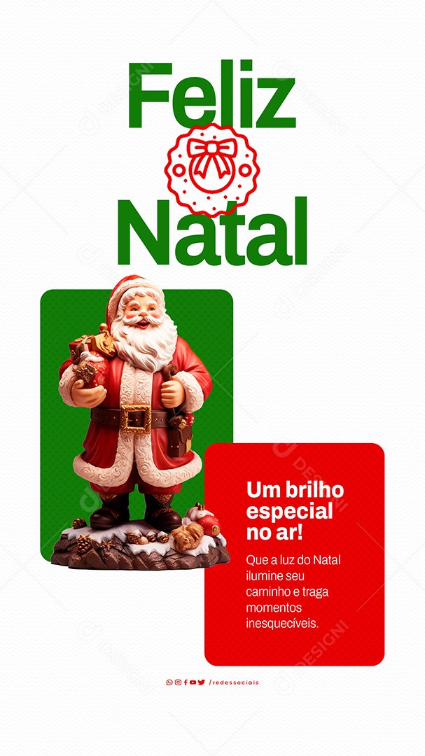 Feliz Natal 25 de Dezembro Um brilho Especial no Ar Social Media PSD Editável