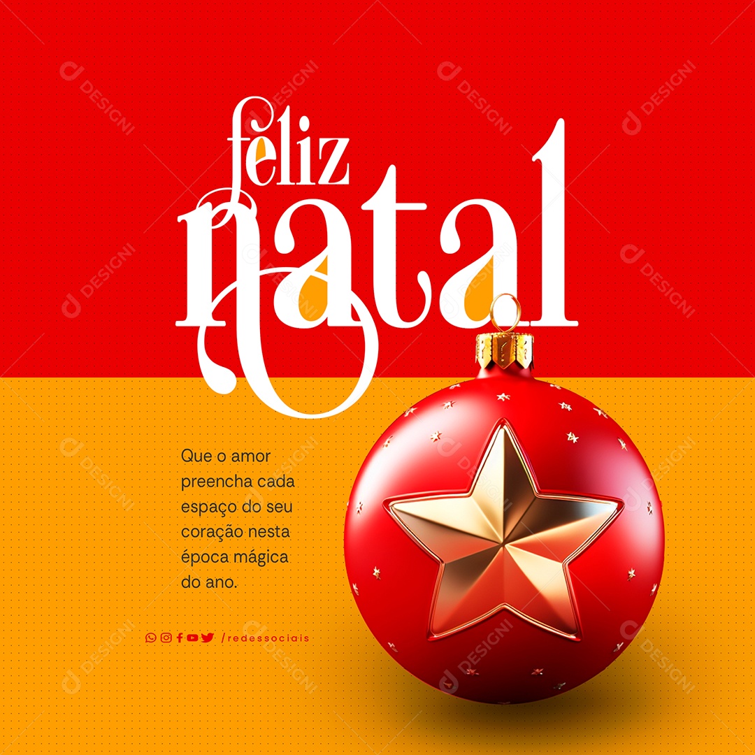 Feliz Natal 25 de Dezembro Época Mágica Social Media PSD Editável