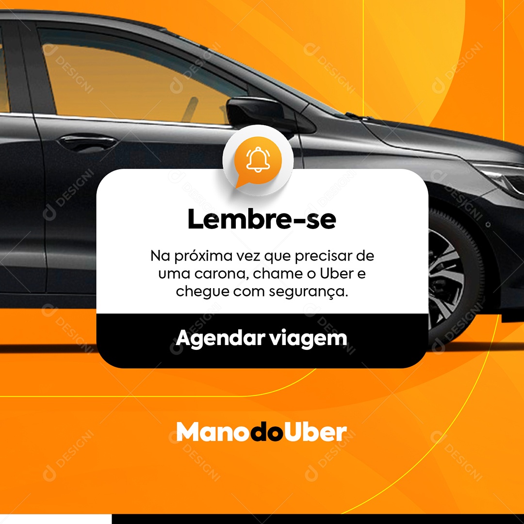 Motorista Uber Lembre-Se Social Media PSD Editável