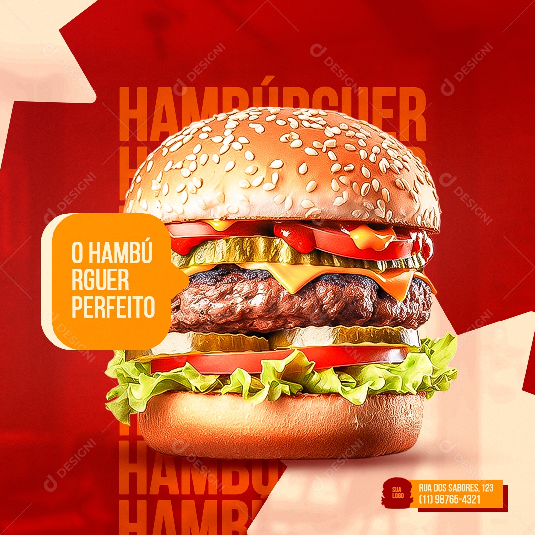 Hamburgueria Social Media PSD Editável
