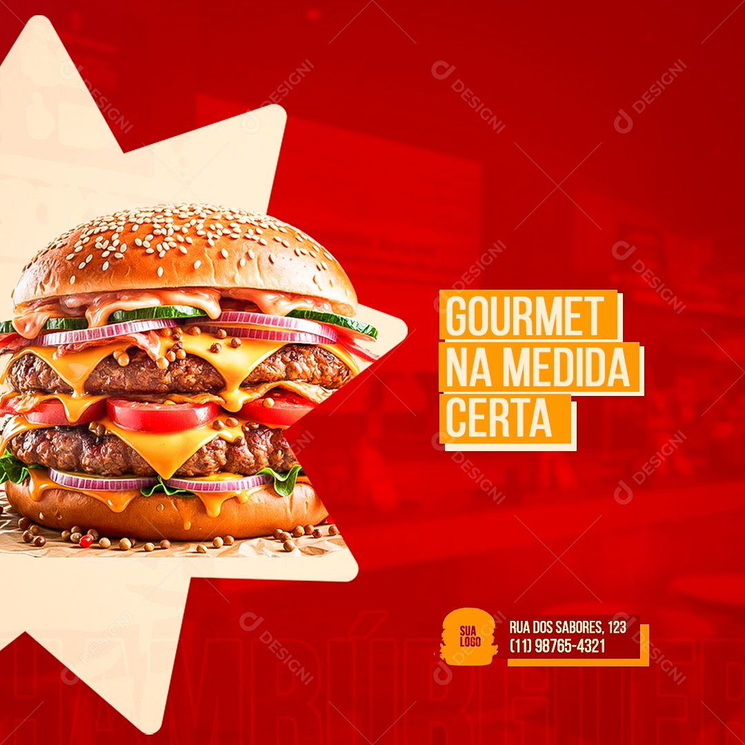 Hamburgueria Social Media PSD Editável