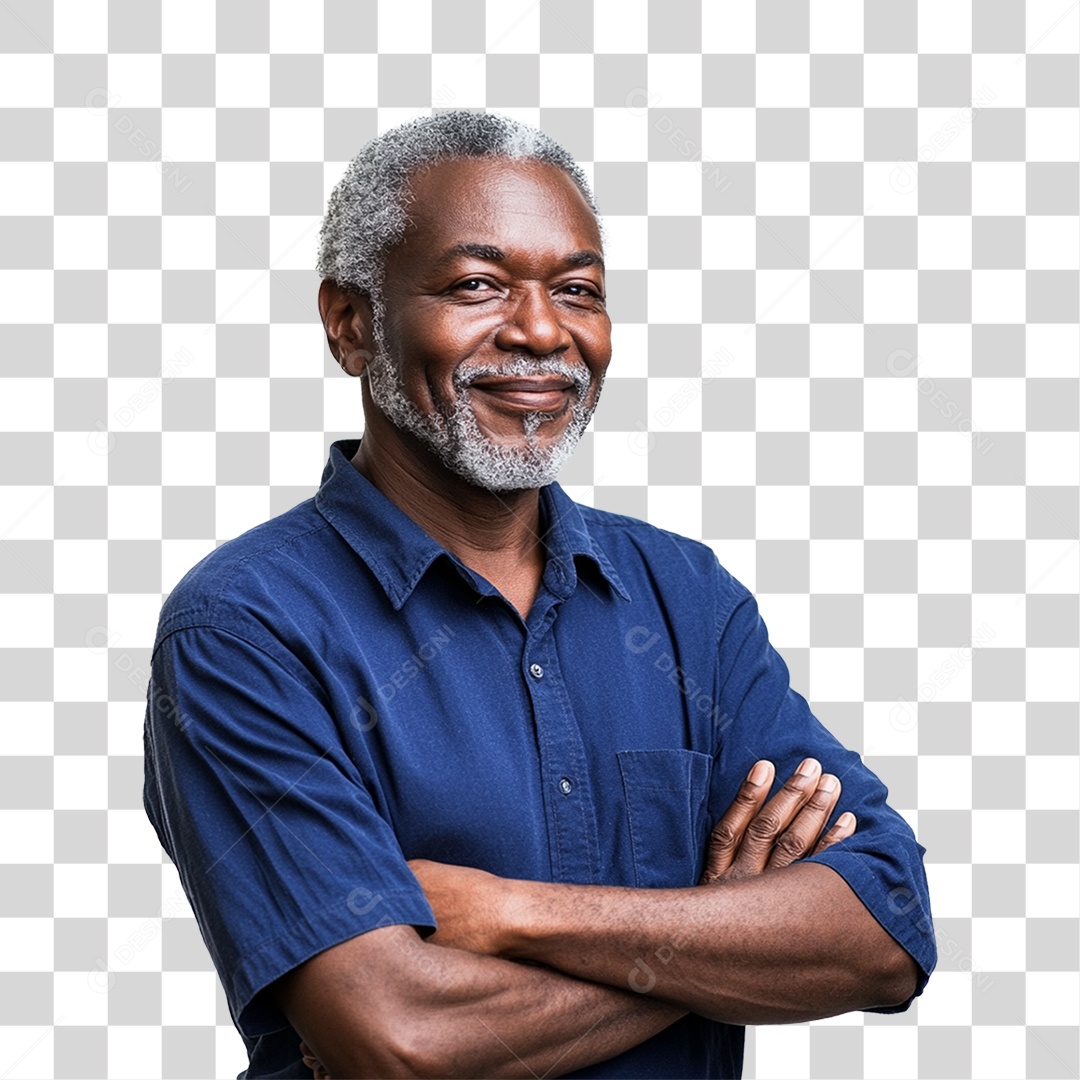 Homem com Camisa Azul Novembro Azul PNG Transparente