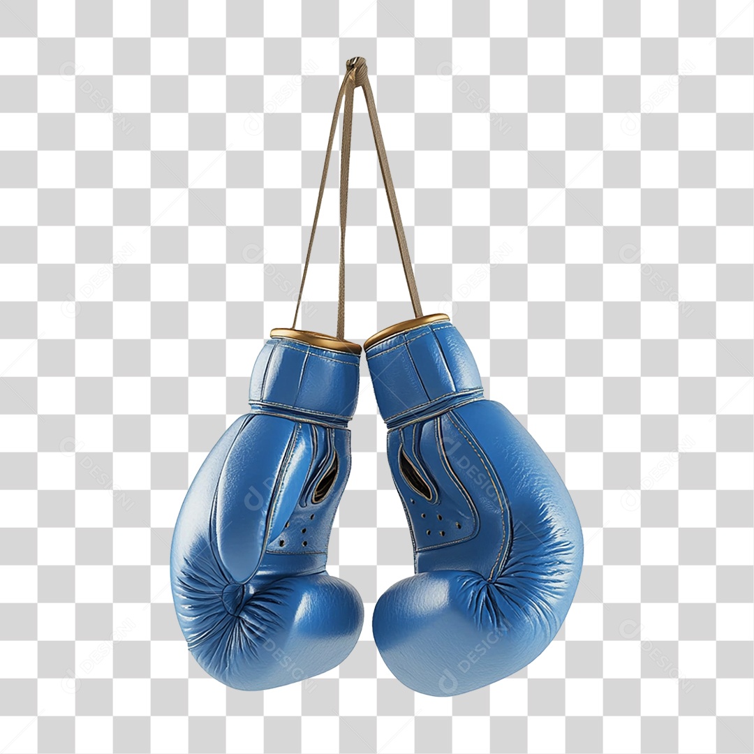 Luvas de Boxe Azul Novembro Azul PNG Transparente