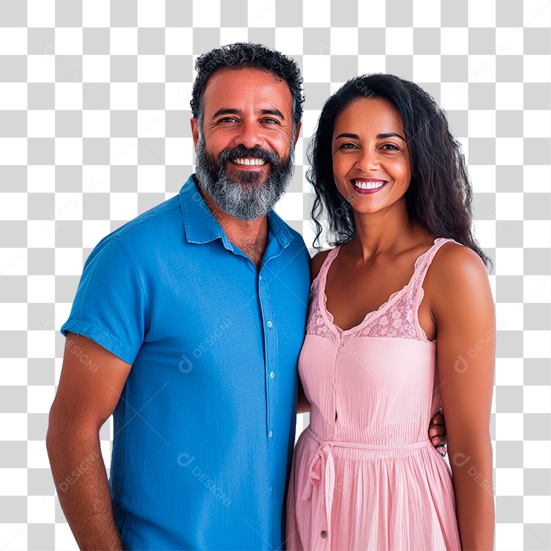 Casal Sorrindo PNG Transparente