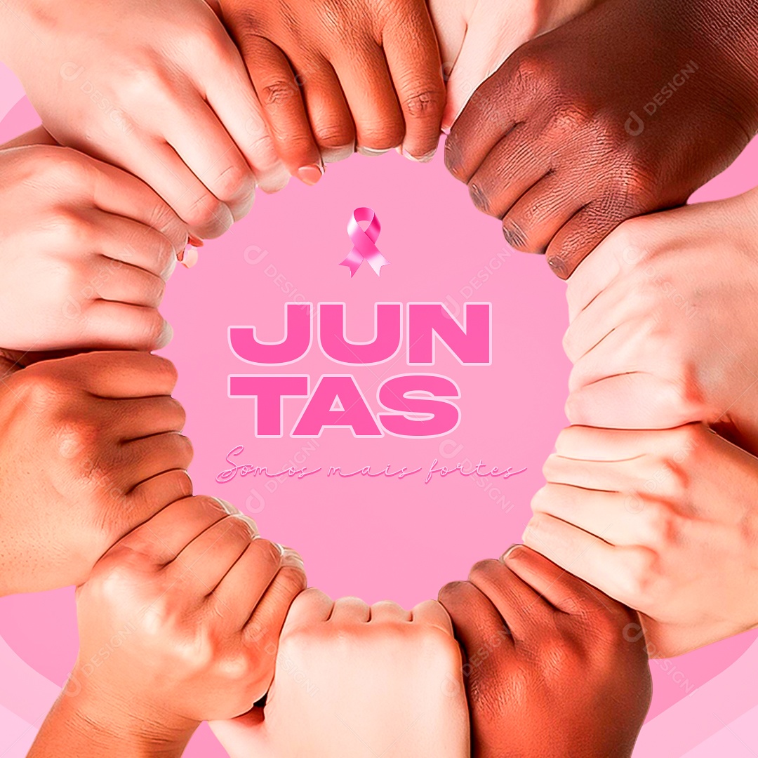 Outubro Rosa Mês de Conscientização Sobre o Câncer de Mama Social Media PSD Editável