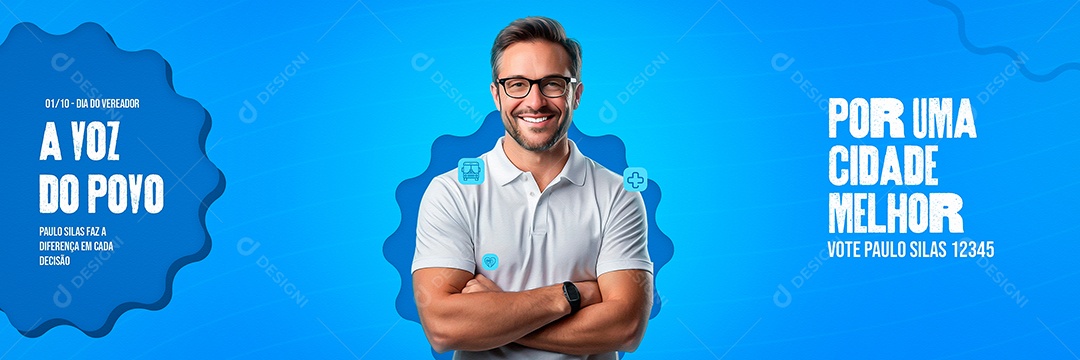 Carrossel Dia Do Vereador 01 De Outubro Social Media PSD Editável