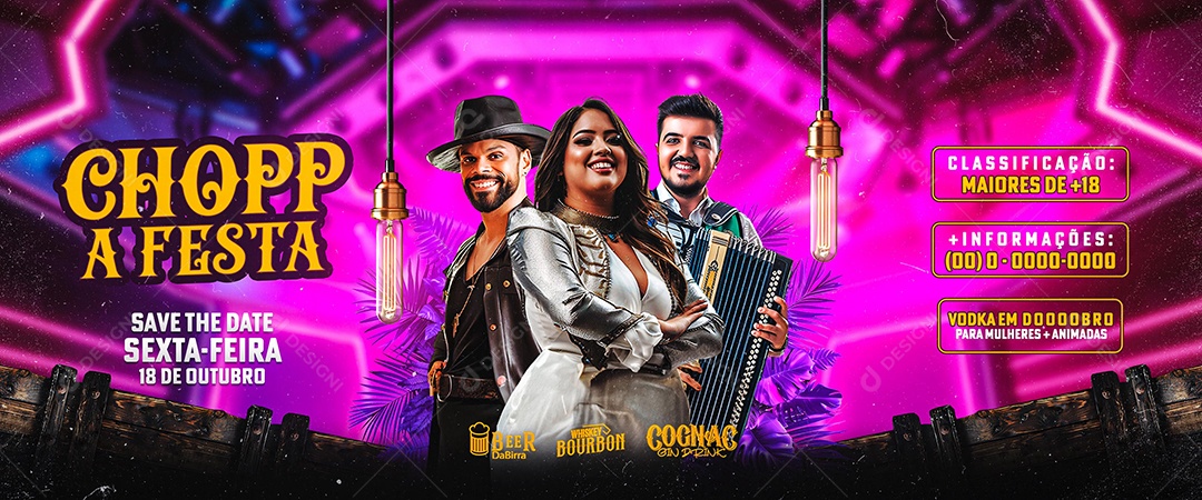 Carrossel Flyer Chopp a Festa Social Media PSD Editável