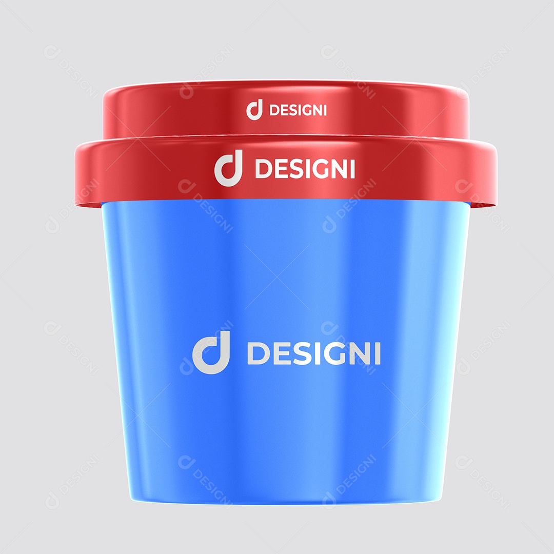 Mockup de Pote de Sorvete PSD Editável