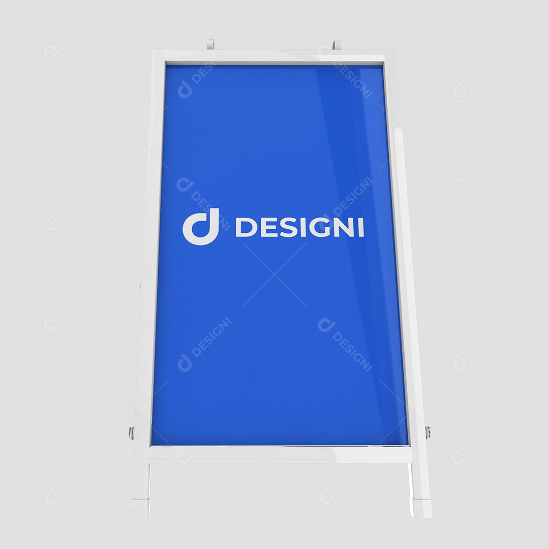 Mockup de Placa Expositora Frontal PSD Editável