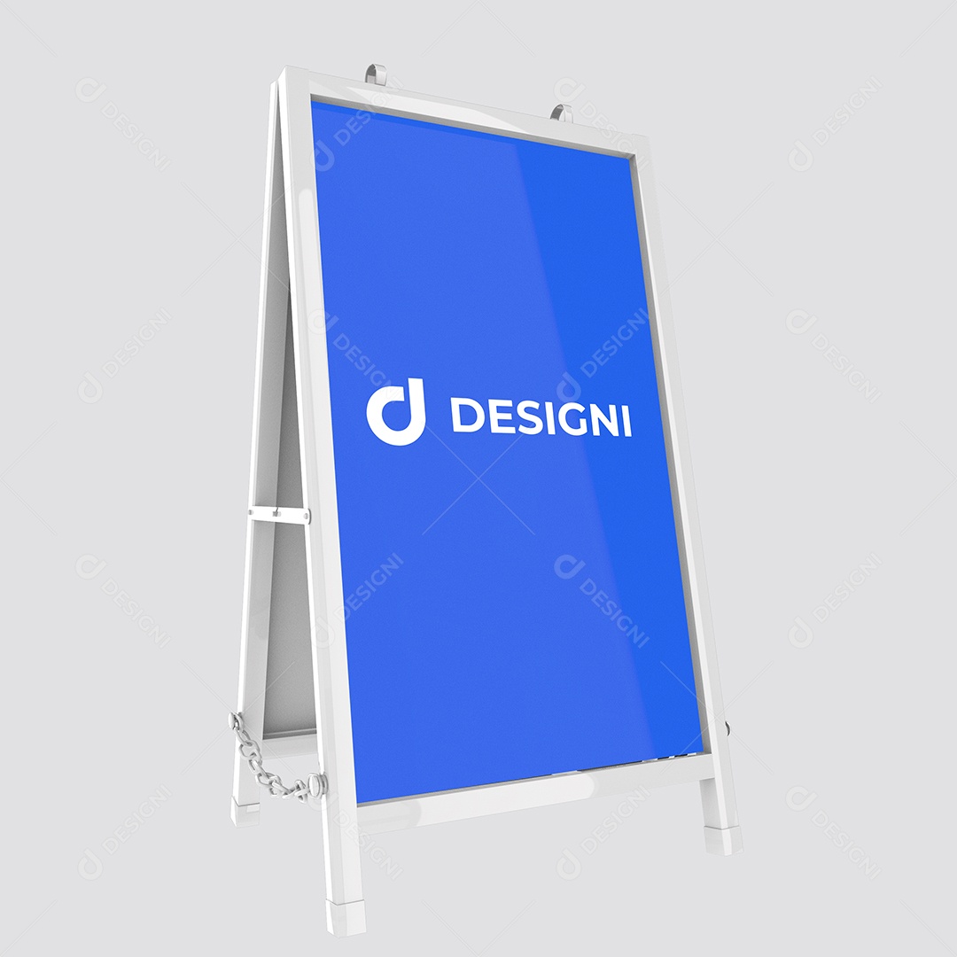 Mockup de Placa Expositora PSD Editável