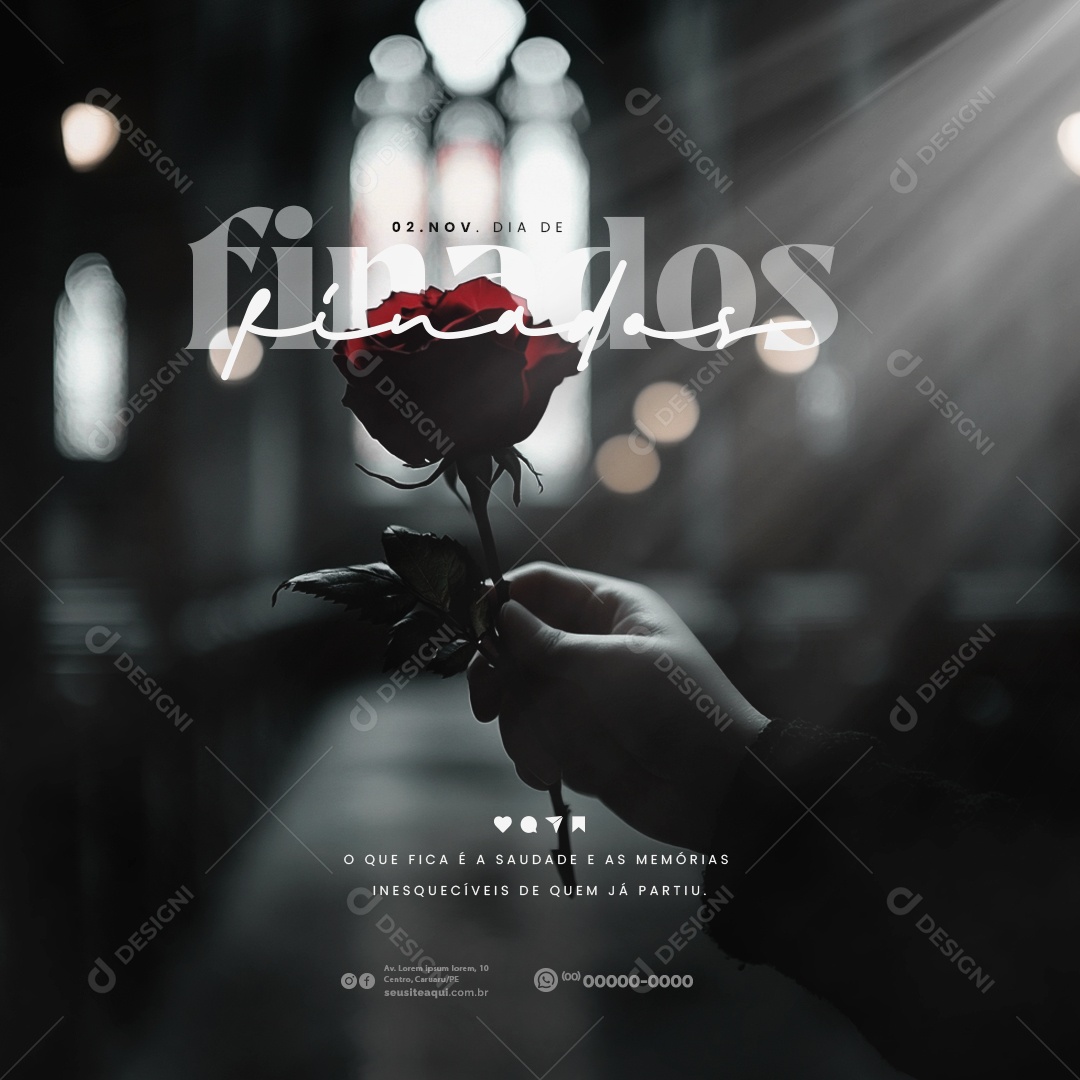 Day of Fairies What Stays is Saudade November 2 Social Media PSD Editable