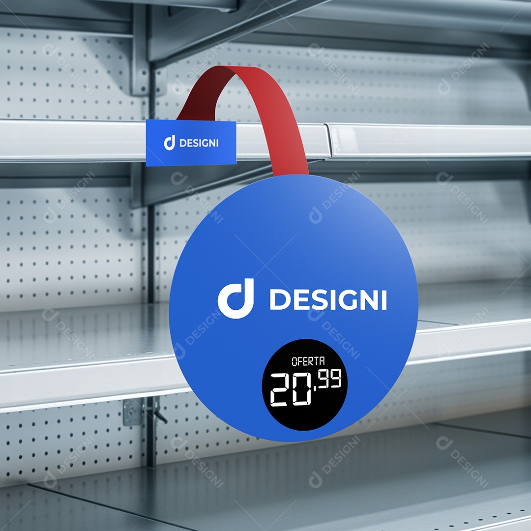 Mockup de Wobbler PSD Editável