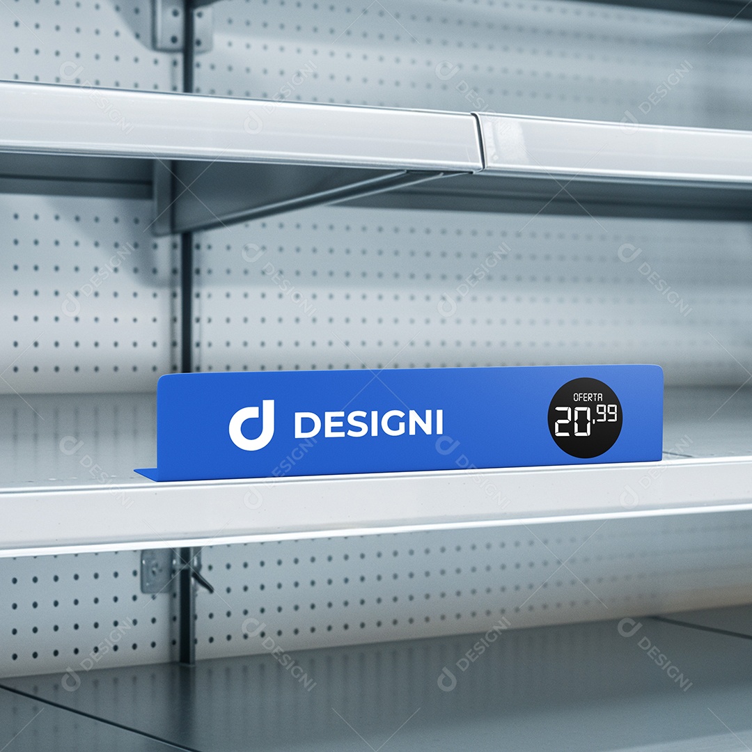 Mockup de Faixa Gondola PSD Editável