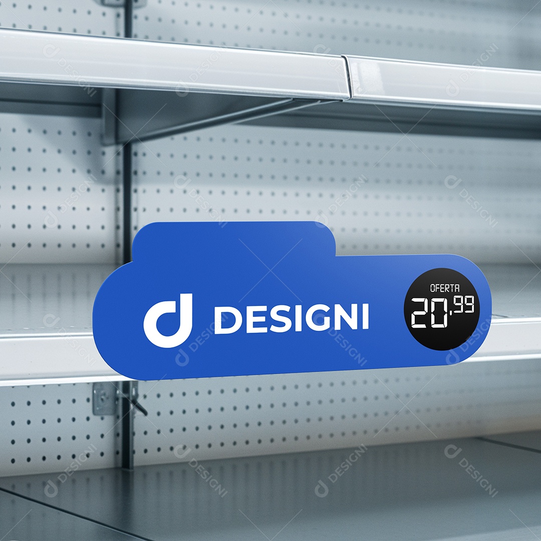 Mockup de Faixa Gondola PSD Editável