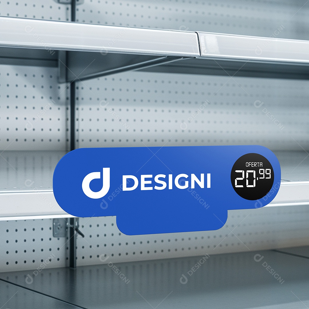 Mockup de Faixa Gondola PSD Editável