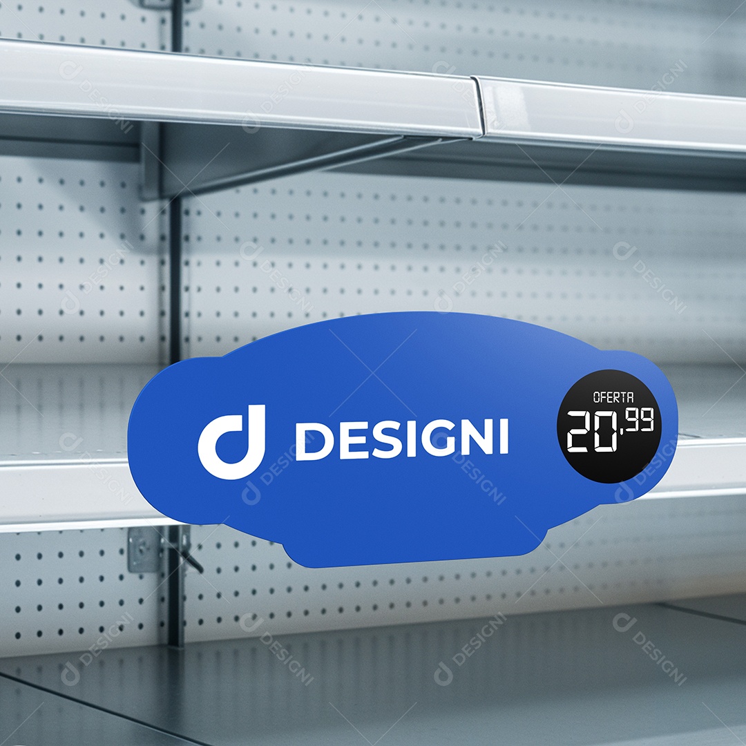 Mockup de Faixa Gondola PSD Editável