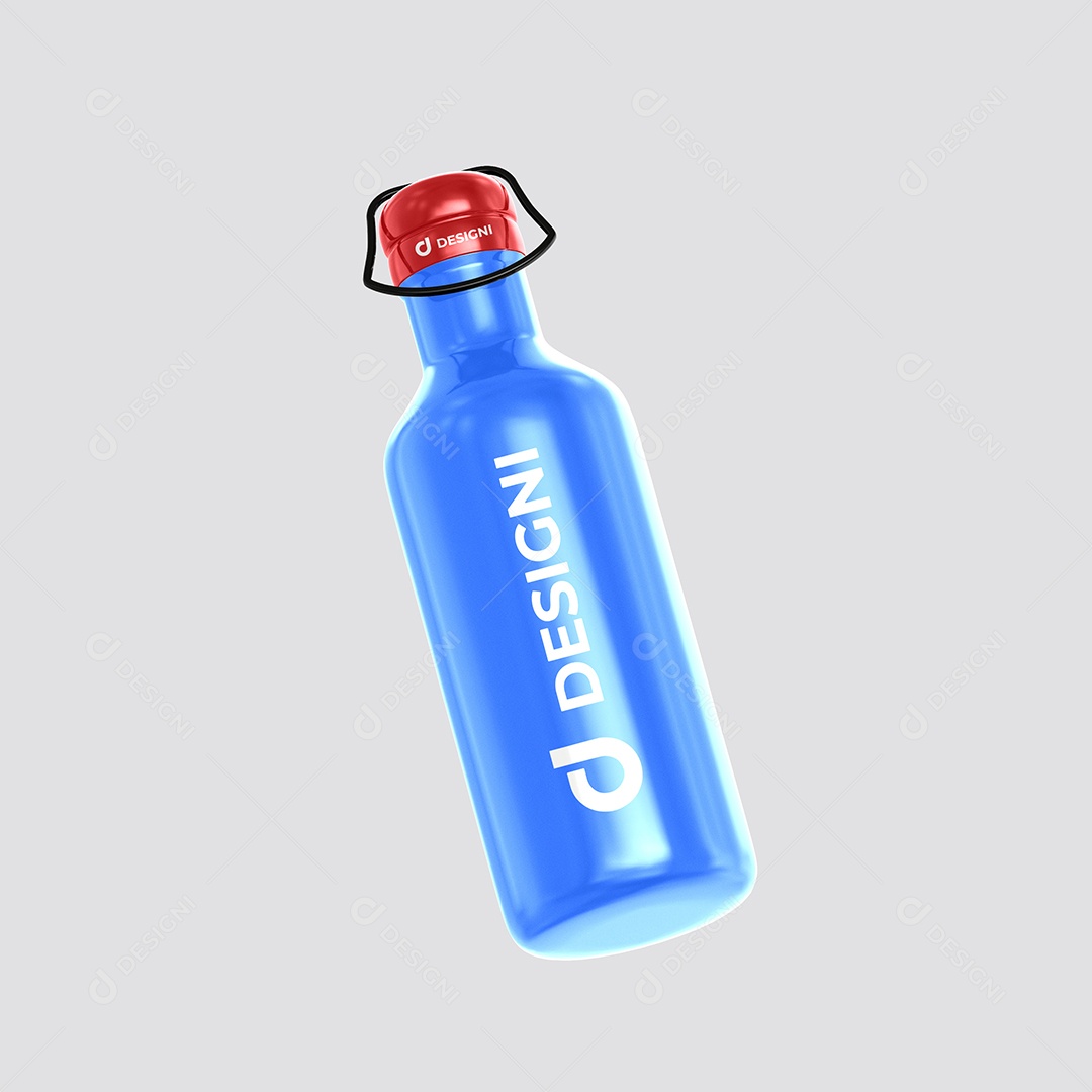 Mockup de Garrafa com Alça Inclinado PSD Editável