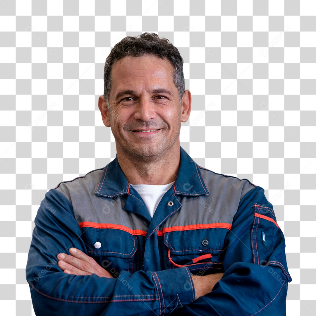 Homem Mecânico Oficina PNG Transparente