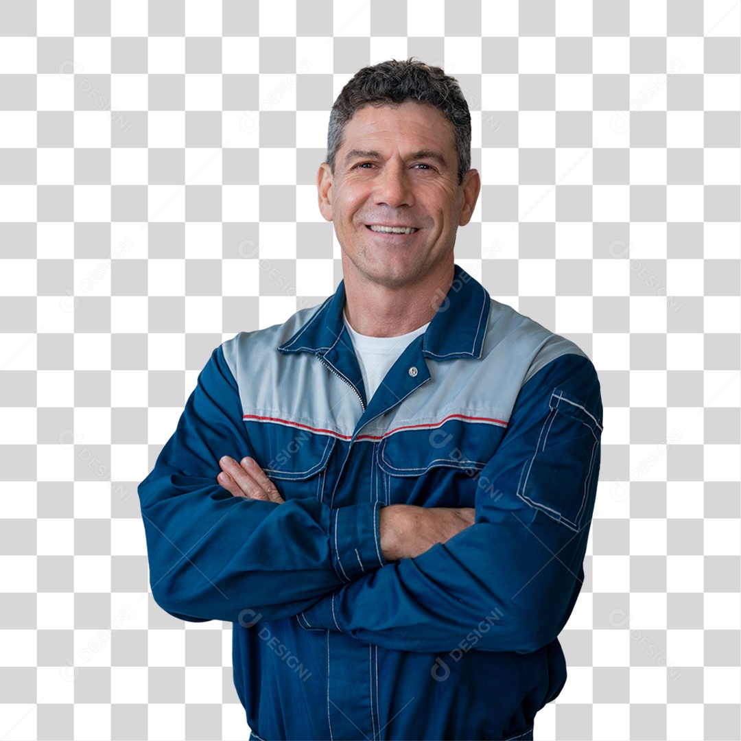 Homem Mecânico Oficina PNG Transparente