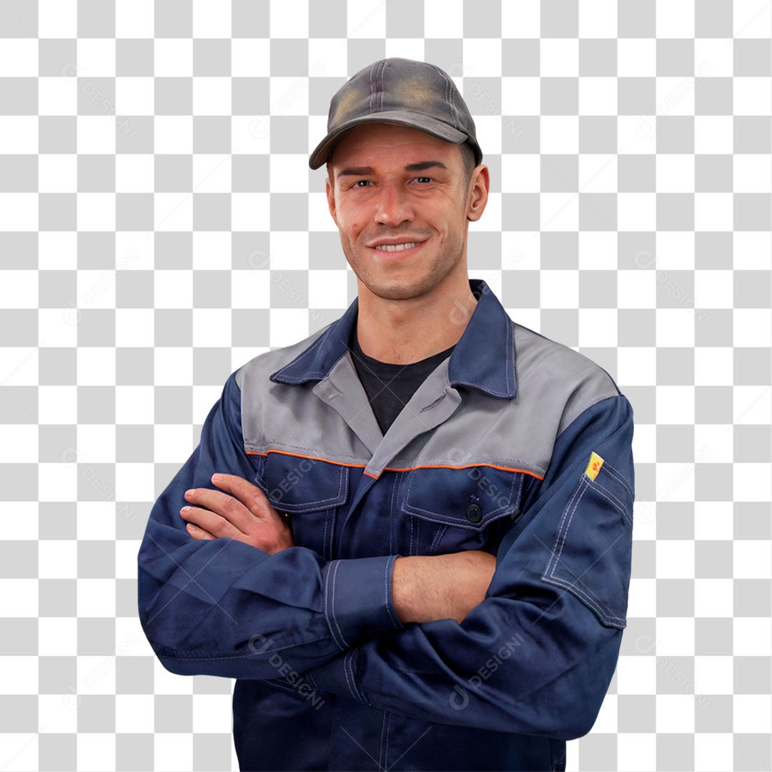 Homem Mecânico Oficina PNG Transparente