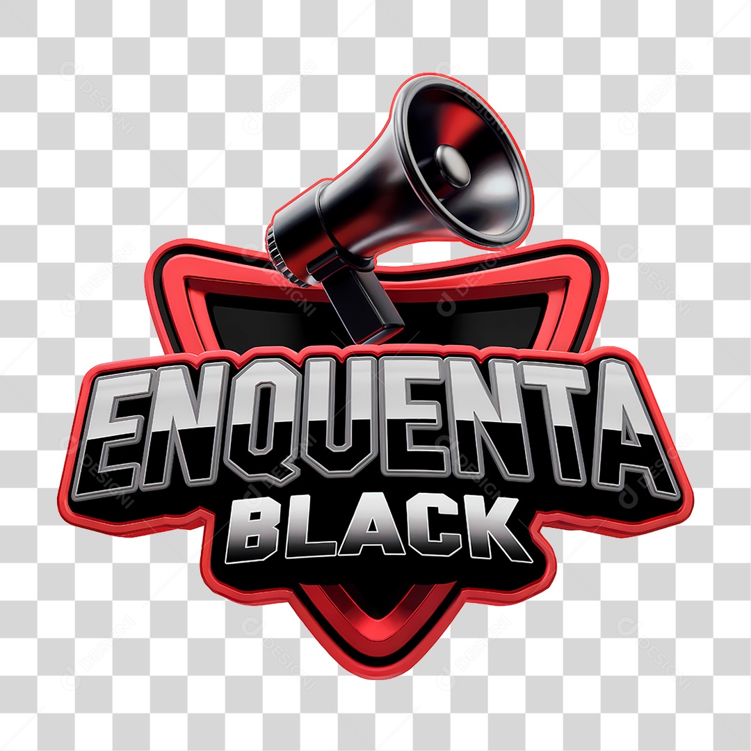 Selo 3D Esquenta Black Friday PNG Transparente