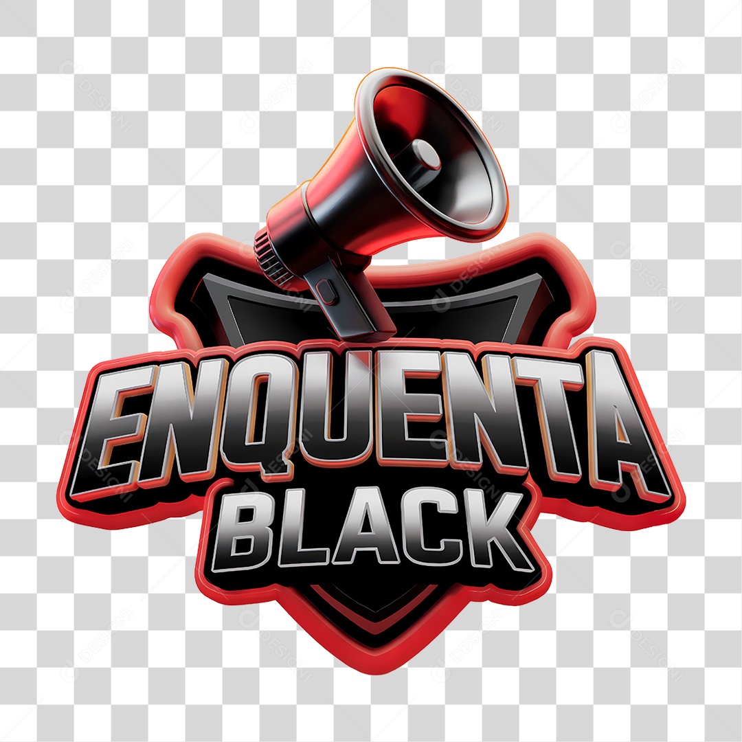 Selo 3D Esquenta Black Friday PNG Transparente