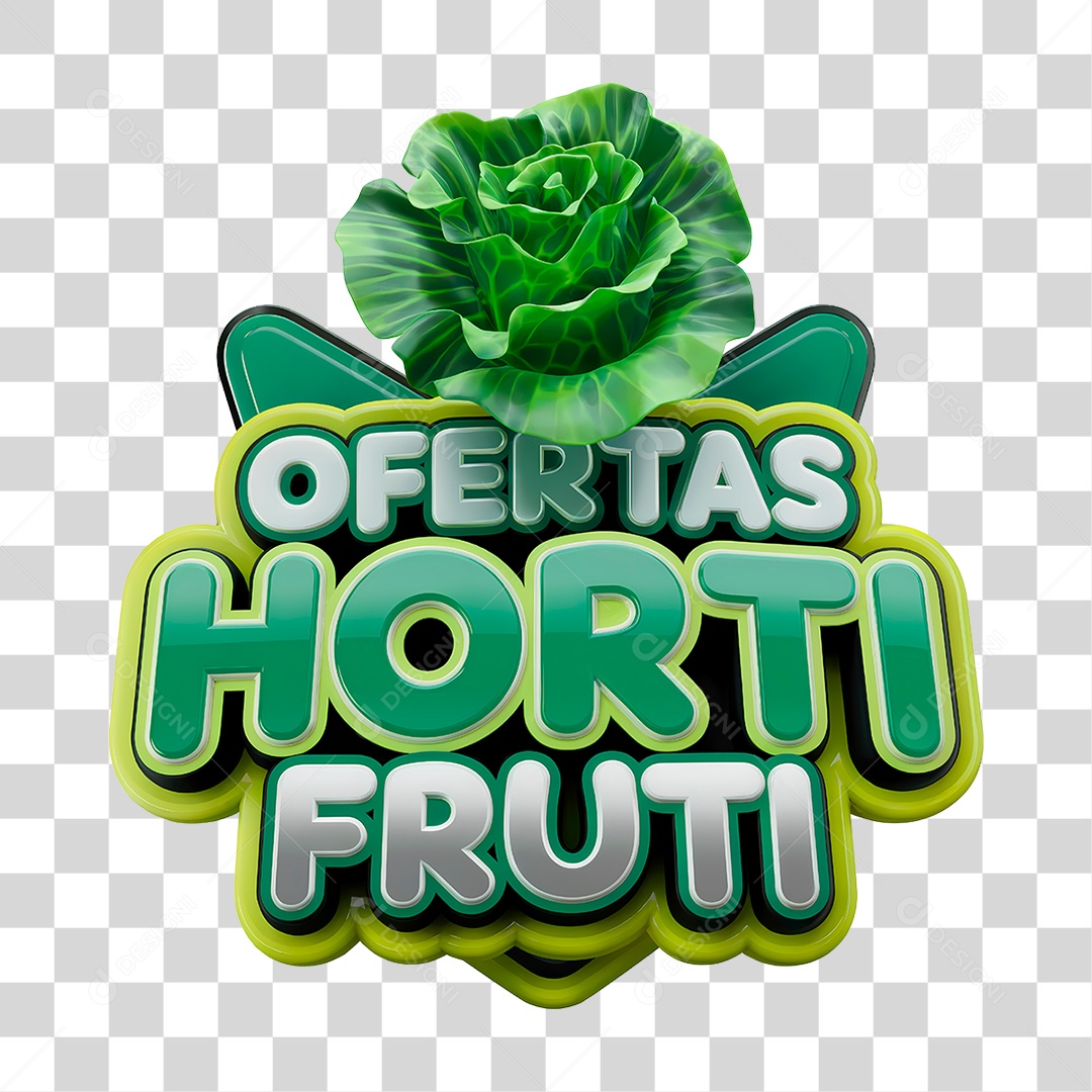 Selo 3D Ofertas Hortifruti PNG Transparente