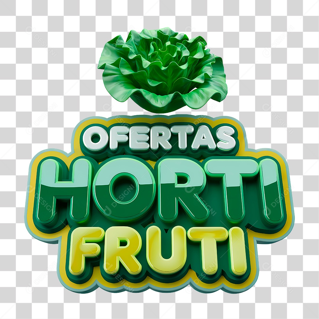 Selo 3D Ofertas Hortifruti PNG Transparente