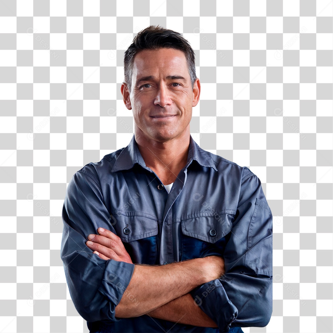 Homem Mecânico Oficina PNG Transparente