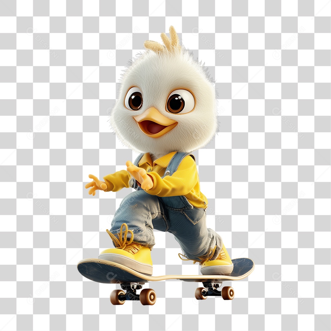 Personagem Mascote Franguinho PNG Transparente