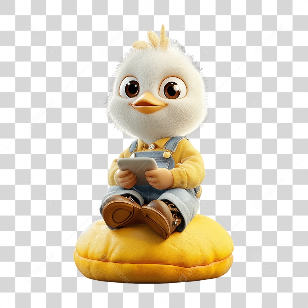 Personagem Mascote Franguinho PNG Transparente