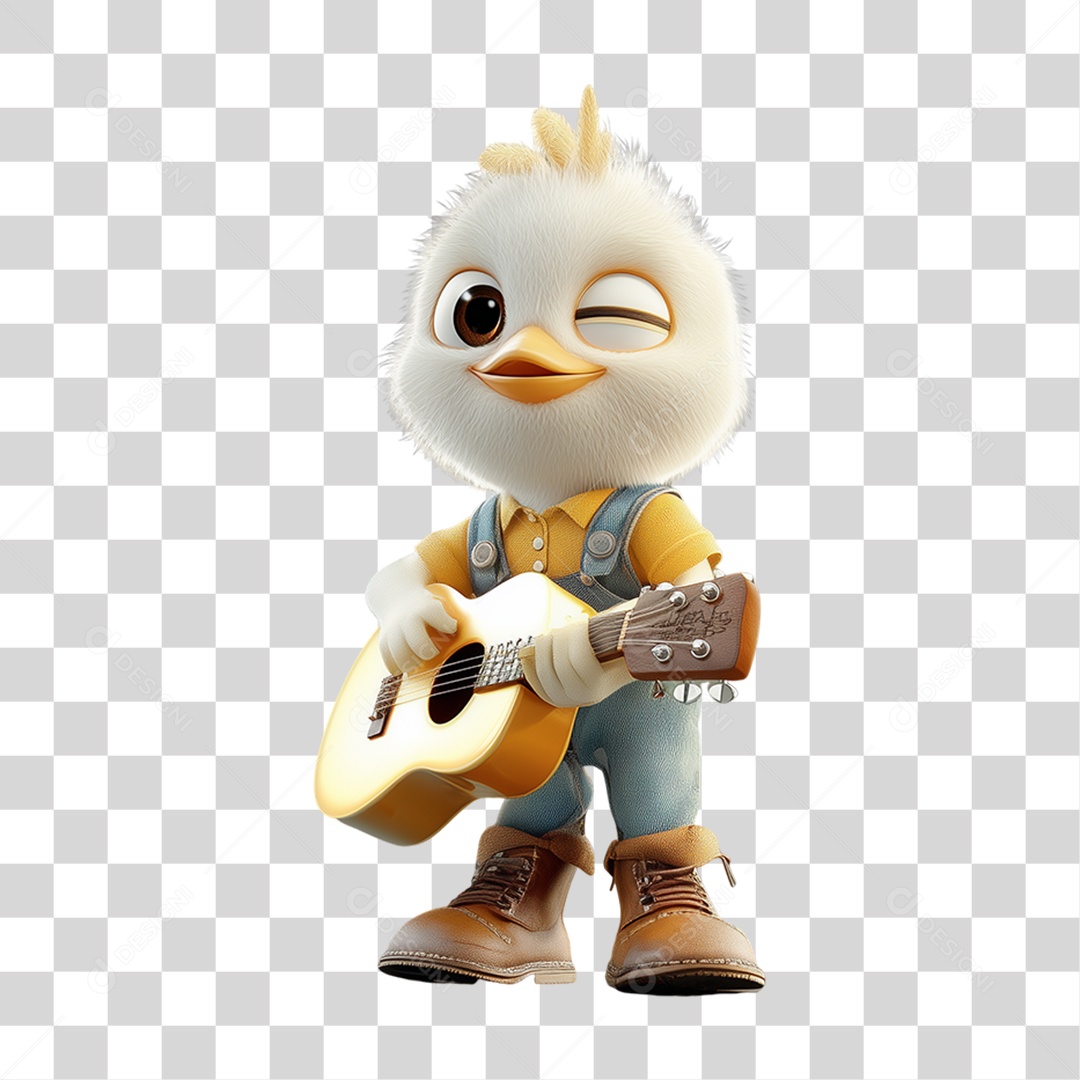 Personagem Mascote Franguinho PNG Transparente