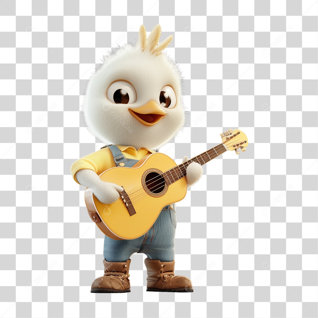 Personagem Mascote Franguinho PNG Transparente