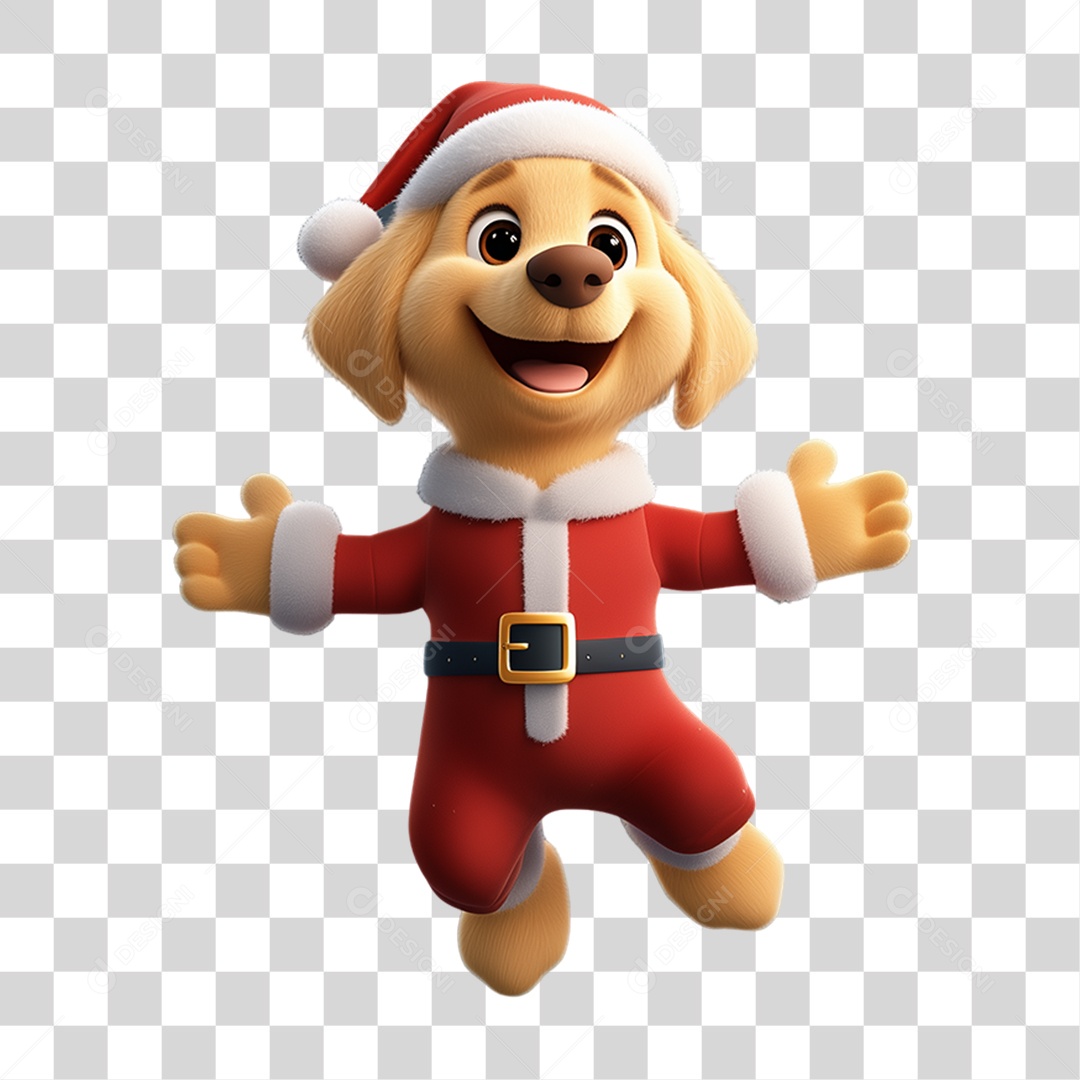 Cachorro Com Fantasia de Natal PNG Transparente