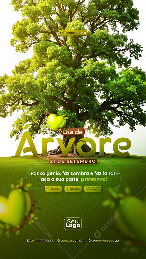 Story Dia da Árvore 21 de Setembro Preserve Social Media PSD Editável