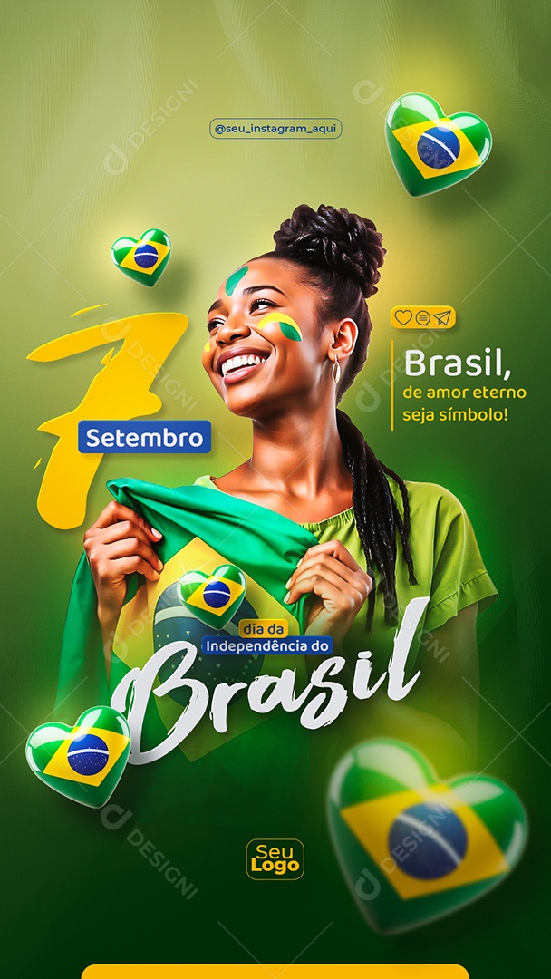Story Dia da Independência do Brasil 7 de Setembro Social Media PSD Editável