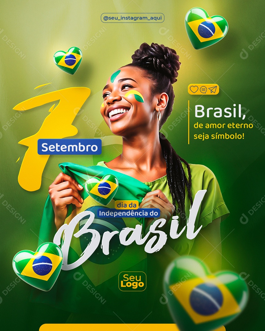 Story Dia da Independência do Brasil 7 de Setembro Social Media PSD Editável