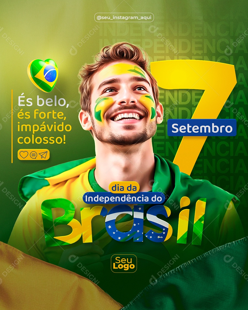 Story Dia Da Independência Do Brasil 7 De Setembro Social Media PSD Editável