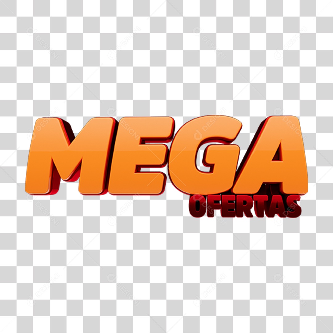 Selo 3D Mega Ofertas PNG Transparente