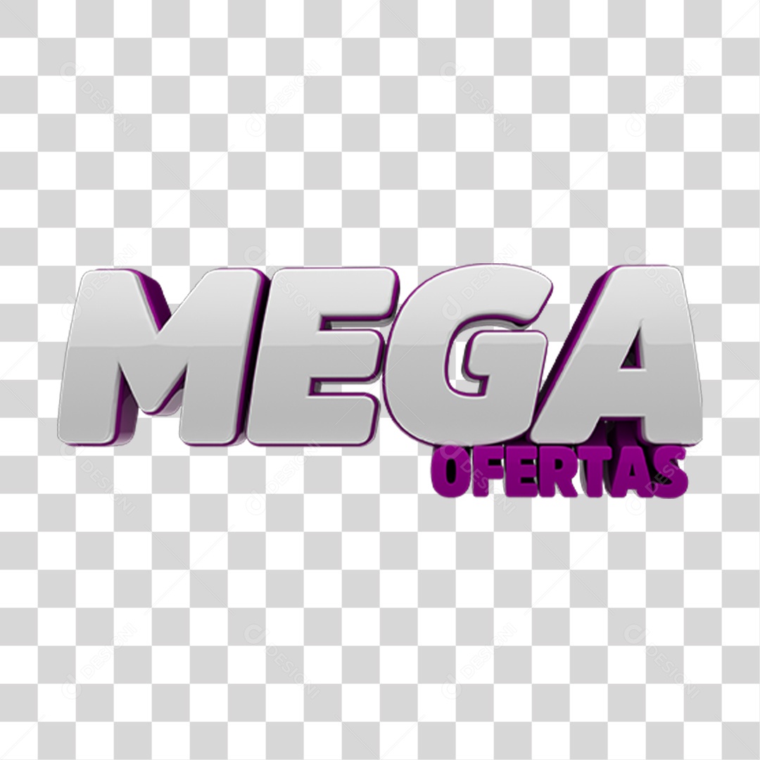 Selo 3D Mega Ofertas PNG Transparente
