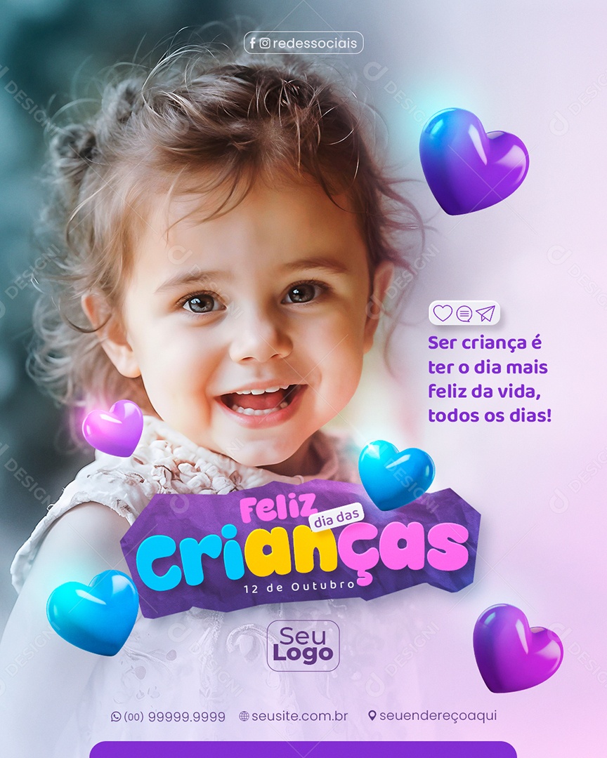 Story Feliz Dia das Crianças 12 de Outubro Social Media PSD Editável