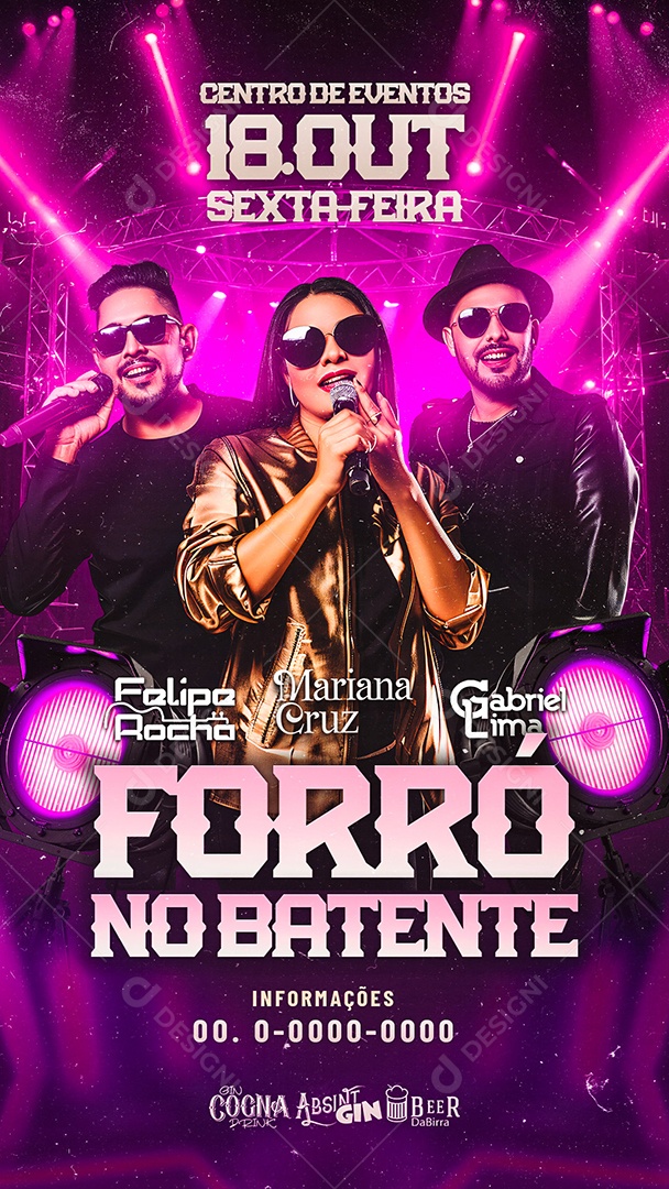 Story Flyer Forró no Batente Social Media PSD Editable