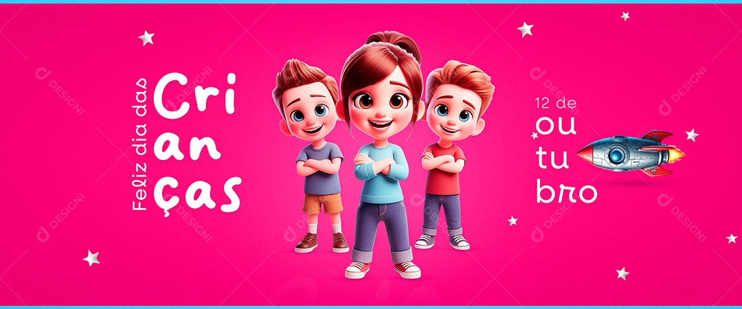 Banner Dia das Crianças 12 de Outubro Social Media PSD Editável
