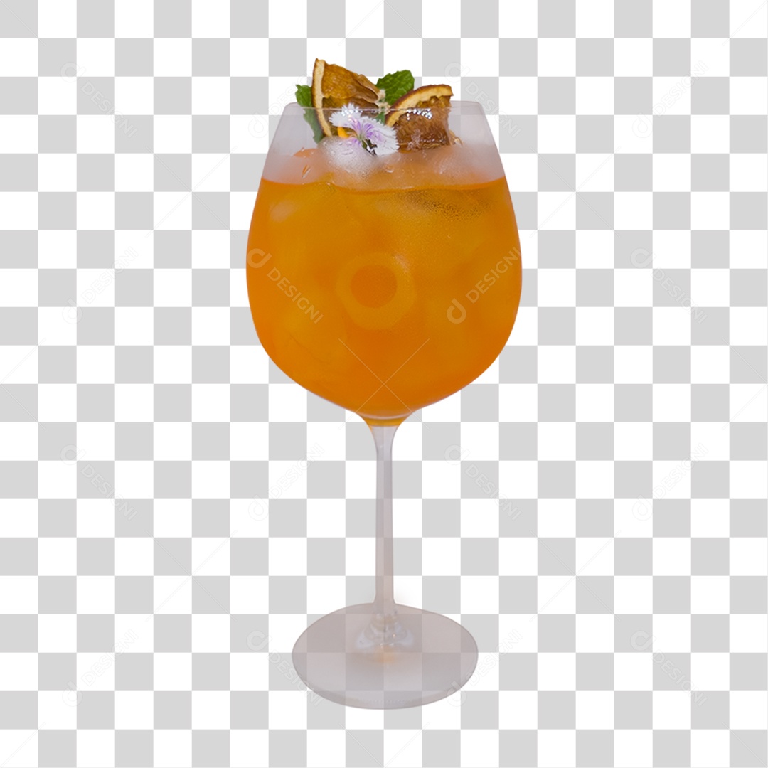 Bebida Drink em Taça PNG Transparente