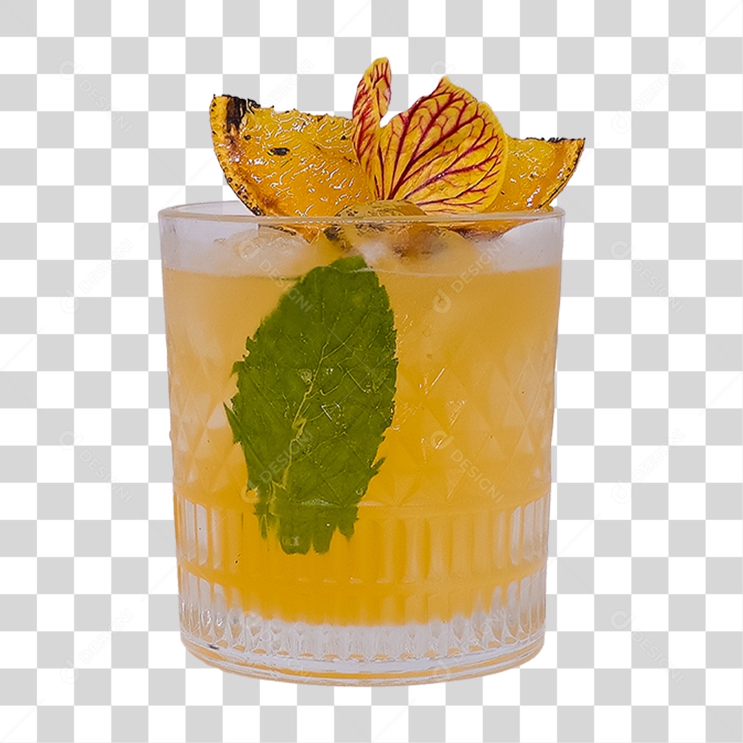 Bebida Drink em Taça PNG Transparente