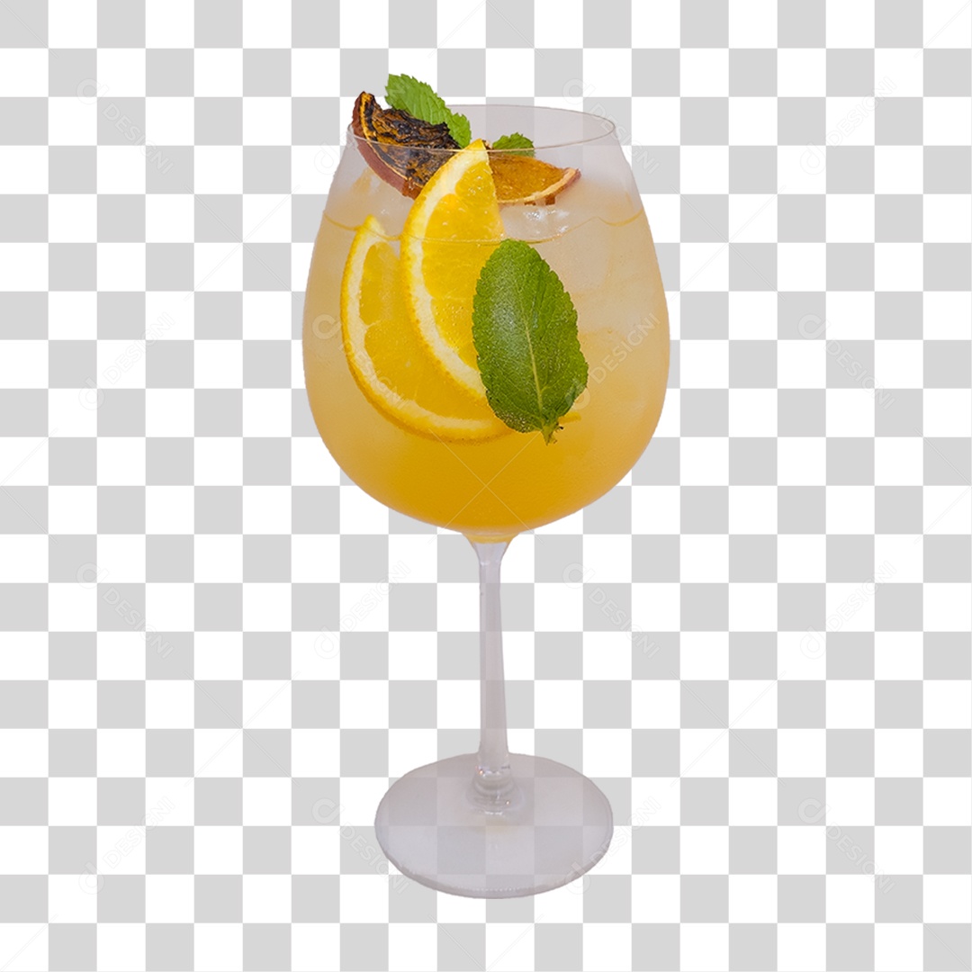 Bebida Drink em Taça PNG Transparente