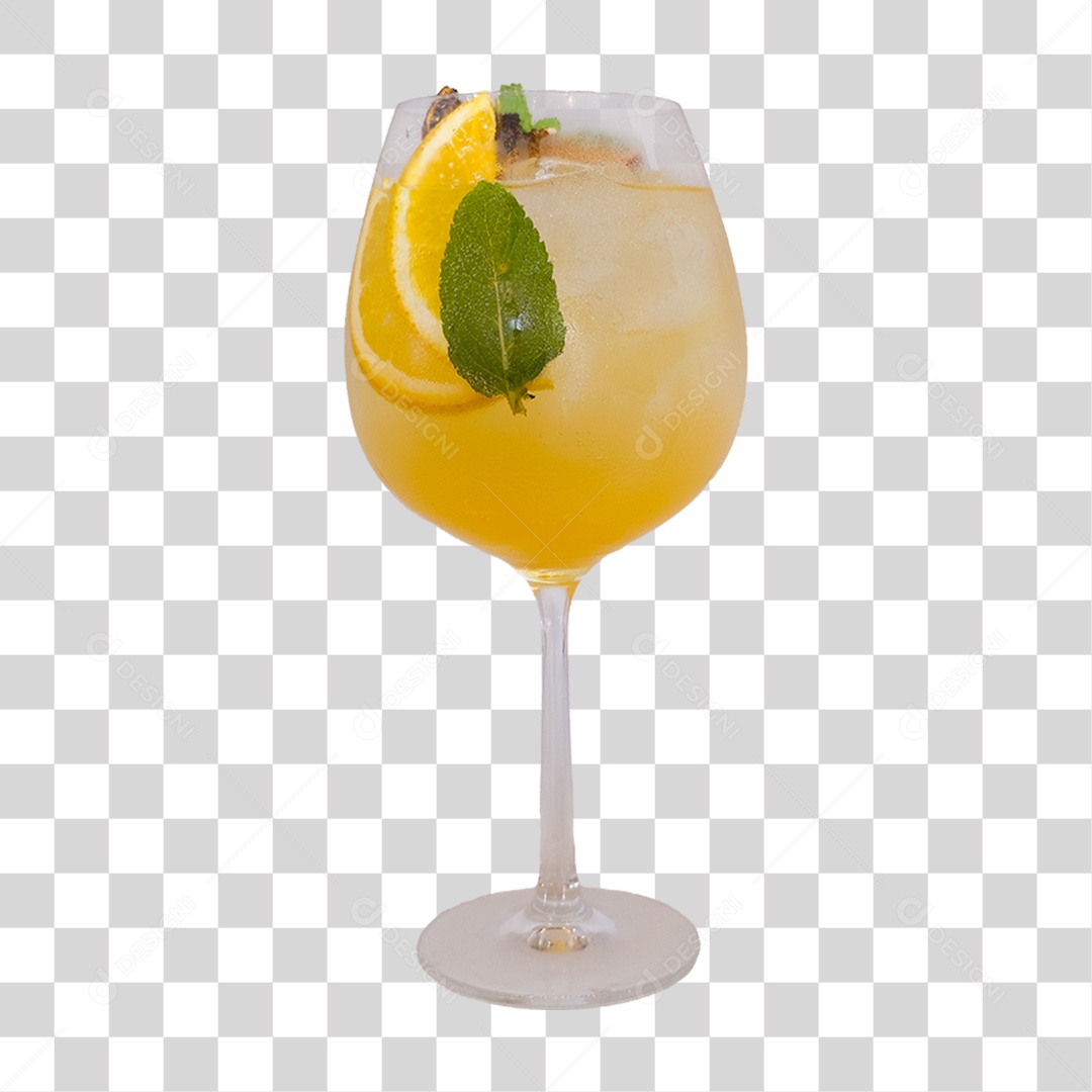 Bebida Drink em Taça PNG Transparente