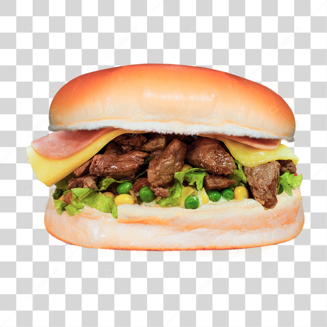 Lanche Hambúrguer PNG Transparente